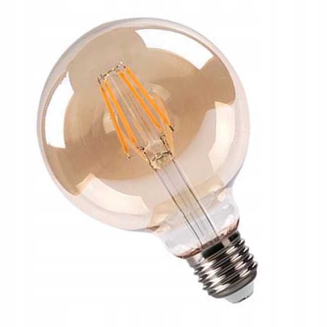ŻARÓWKA E27 LED DUŻA FILAMENT RETRO AMBER BURSZTYN 6W CIEPŁA ŚCIEMNIALNA 8 a1875e582f115dcd28a0cda179d099a4