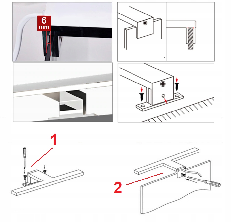 KINKIET ŁAZIENKOWY 2W1 LED 7W NAD LUSTRO NA SZAFKĘ 30CM CHROM IP44 230V 3 a9033eb9e7d5f7dbc3b7f2ae51bc756d