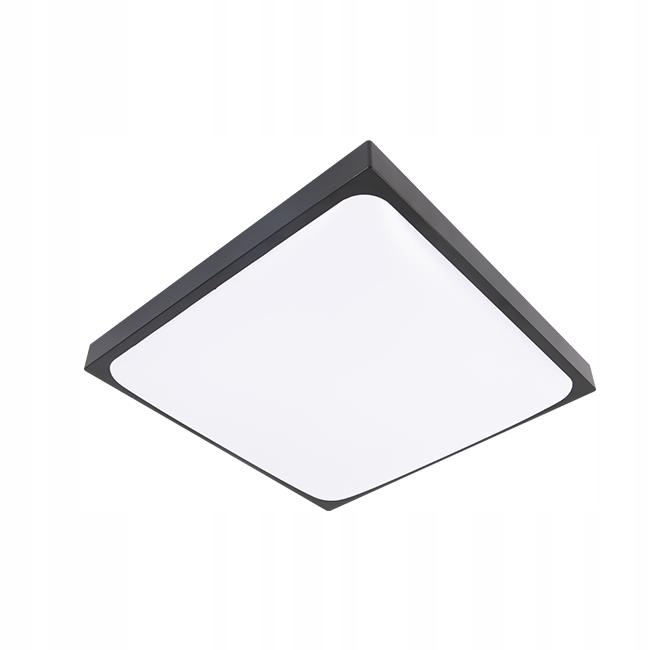 LAMPA DO ŁAZIENKI PLAFON ŁAZIENKOWY LED 2 x E27 IP44 KWADRAT CZARNY 2 c5ff58710ffe1f2d86d34d51d4cba9b7