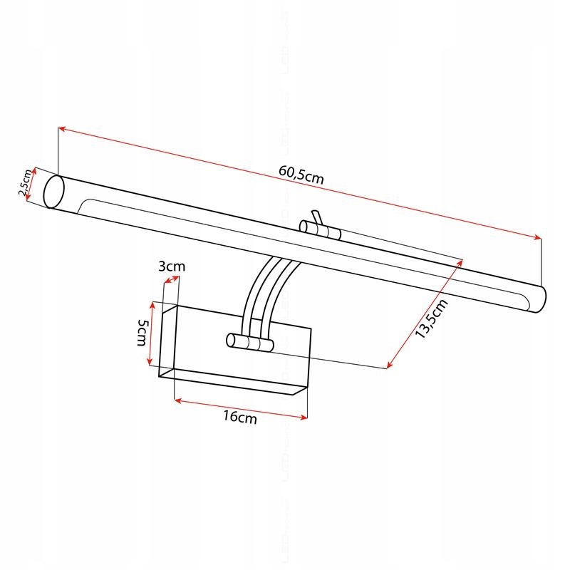 KINKIET ŁAZIENKOWY LED 15W LAMPA NAD LUSTRO CZARNA OWAL 60 CM NEUTRALNY 4 c6a66c8df2d7198c2dd8343a1160a322