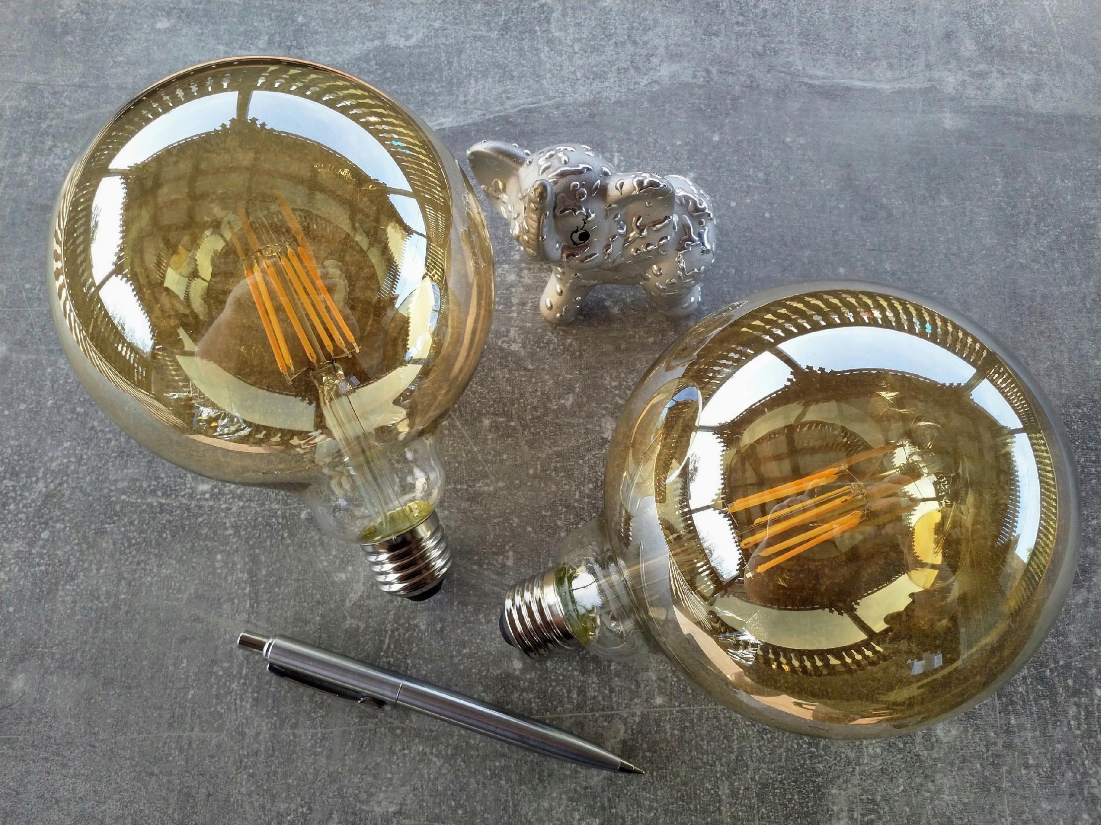 ŻARÓWKA E27 LED DUŻA FILAMENT RETRO AMBER BURSZTYN 6W CIEPŁA ŚCIEMNIALNA 14 d553443934199a2a1bfde8498a88920a