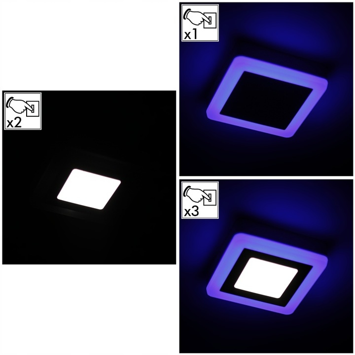 PANEL PLAFON LED NATYNKOWY 12W+4W BIAŁY+NIEBIESKI 7 e4d1f464a6d8b338713cddae900403c2