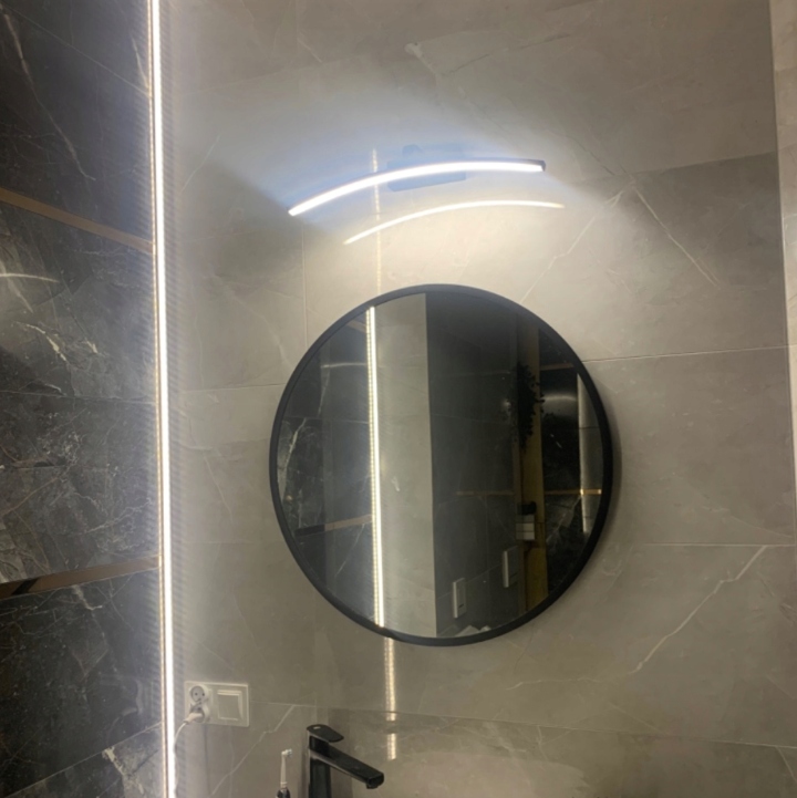 KINKIET ŁAZIENKOWY CZARNY LED 12W NAD LUSTRO OKRĄGLY WYGIĘTY 40cm NEUTRALNA 12 e6fa59b8d9b463a1721d4539fab66bcd