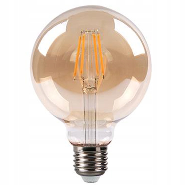 ŻARÓWKA E27 LED DUŻA FILAMENT RETRO AMBER BURSZTYN 6W CIEPŁA ŚCIEMNIALNA 1 ec7d58a3f2d234e6a6e29e0bcd37a07f