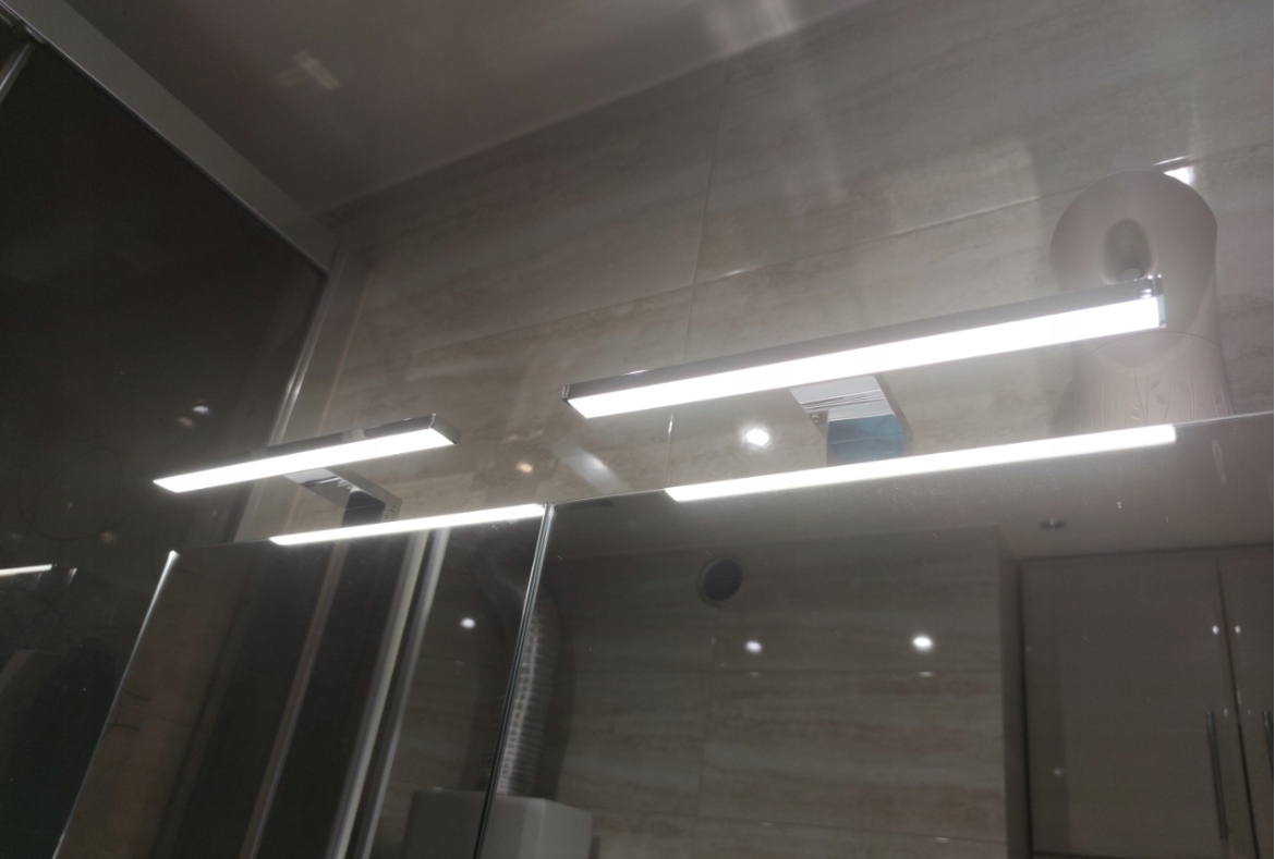 KINKIET ŁAZIENKOWY 2W1 LED 7W NAD LUSTRO NA SZAFKĘ 30CM CHROM IP44 230V 11 ff9a8cf2dee135f93dd7ecf2992a519f