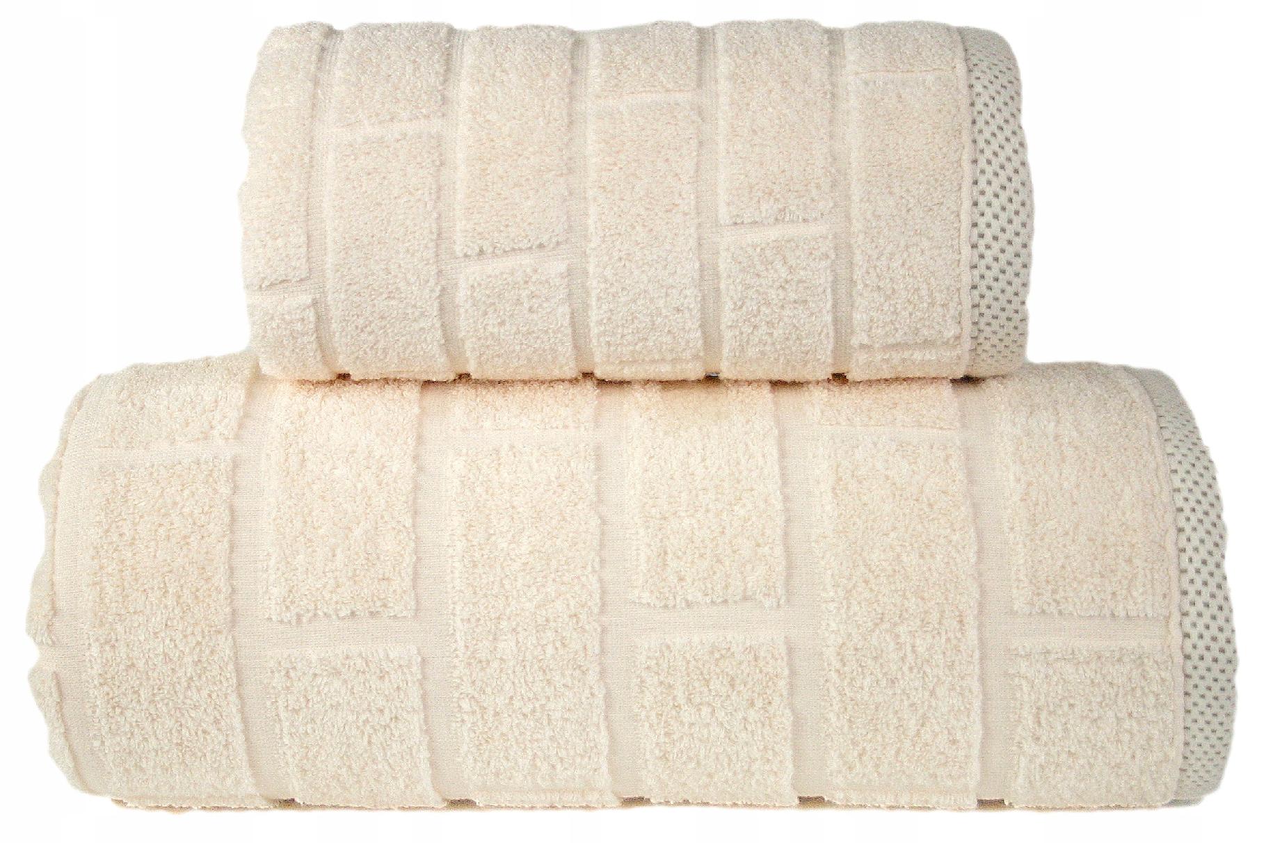 Ręcznik Brick 70x140 Greno Kremowy