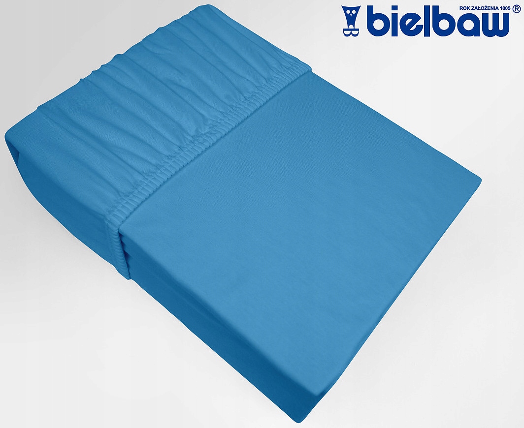 Prześcieradło Jersey z gumką 120x200 Bielbaw błękit