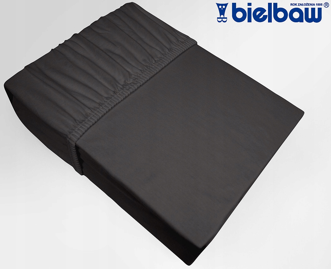 Prześcieradło Jersey z gumką 120x200 Bielbaw c.popiel
