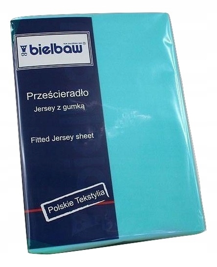 Prześcieradło Jersey z gumką 120x200 Bielbaw mięta