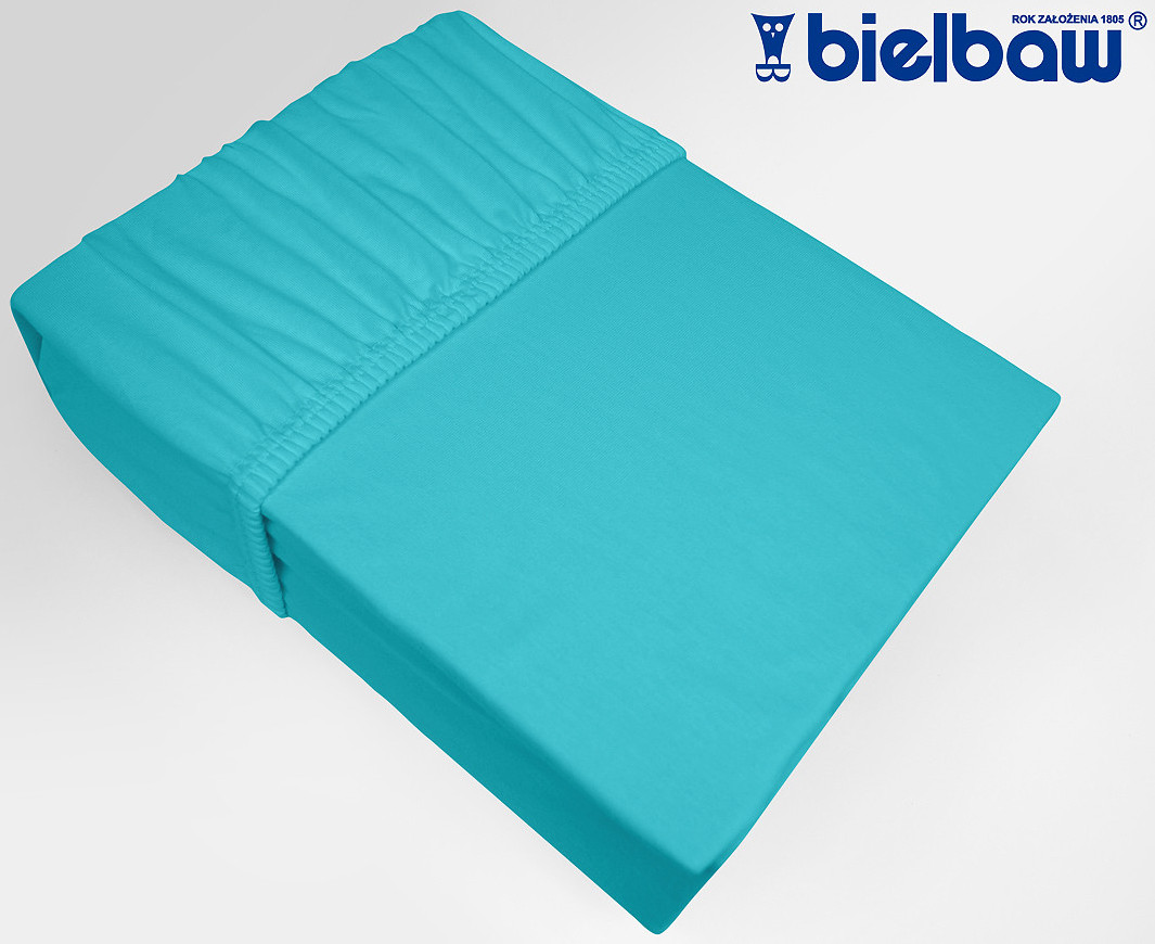 Prześcieradło Jersey z gumką 120x200 Bielbaw mięta