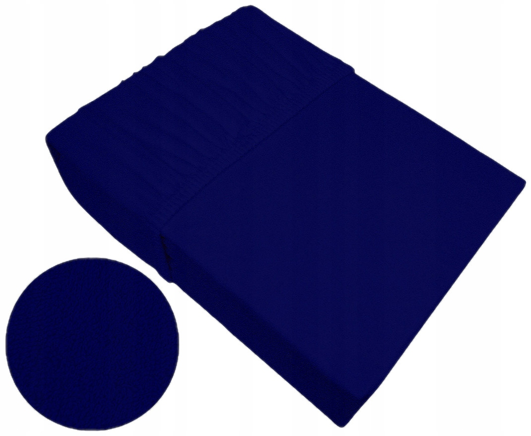 Prześcieradło frotte z gumką 140x200 Bielbaw granat