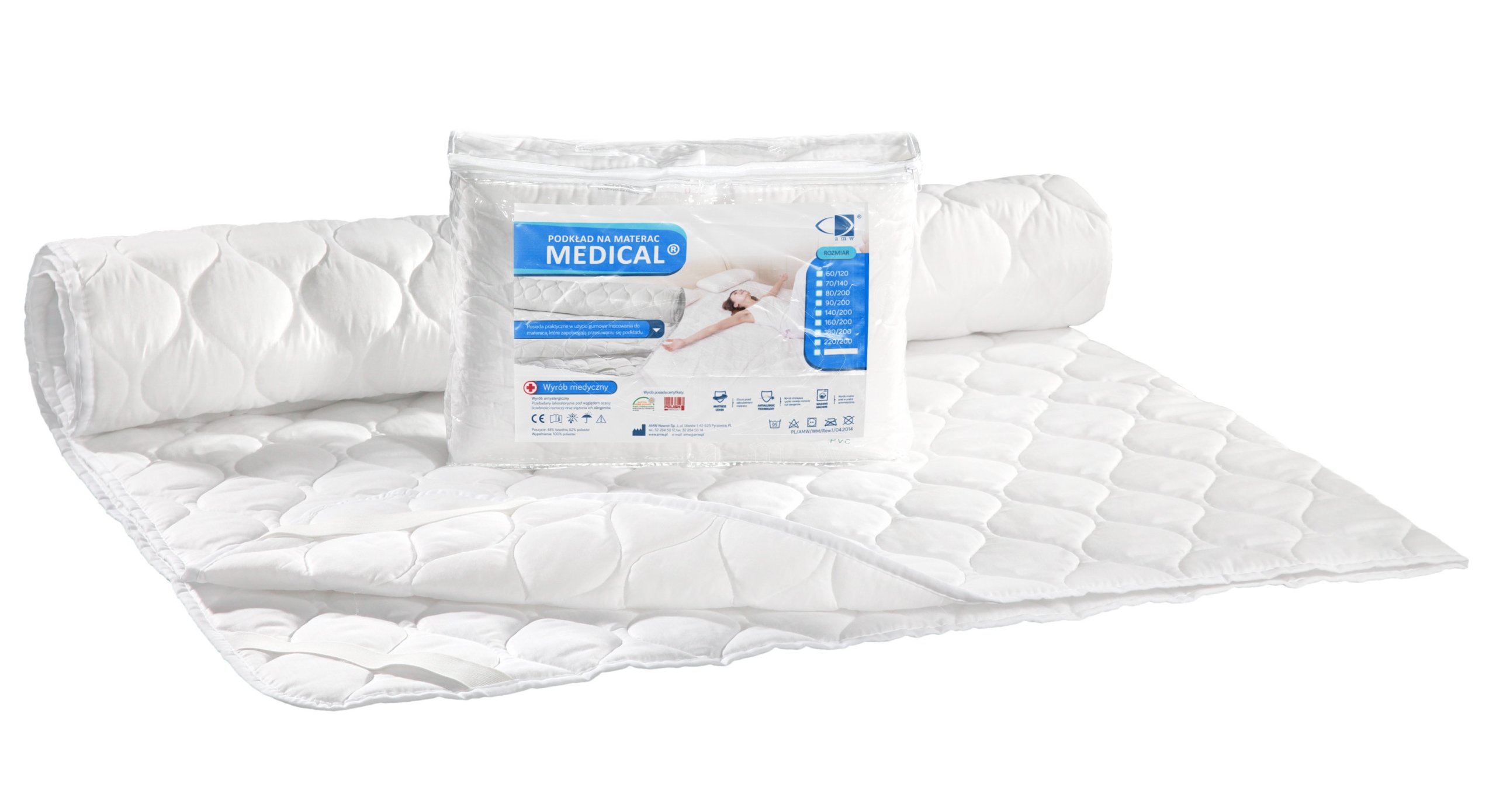 Podkład ochraniacz na materac Medical 80x200 AMW