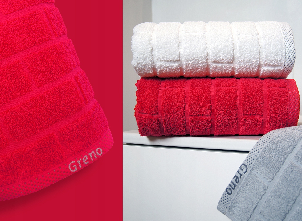 Ręcznik Brick 50x90 Greno Czerwony