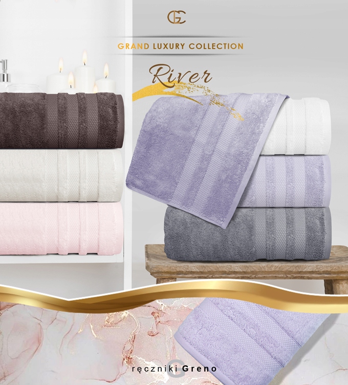 Ręcznik River 70x130 gruby bawełna Greno brązowy