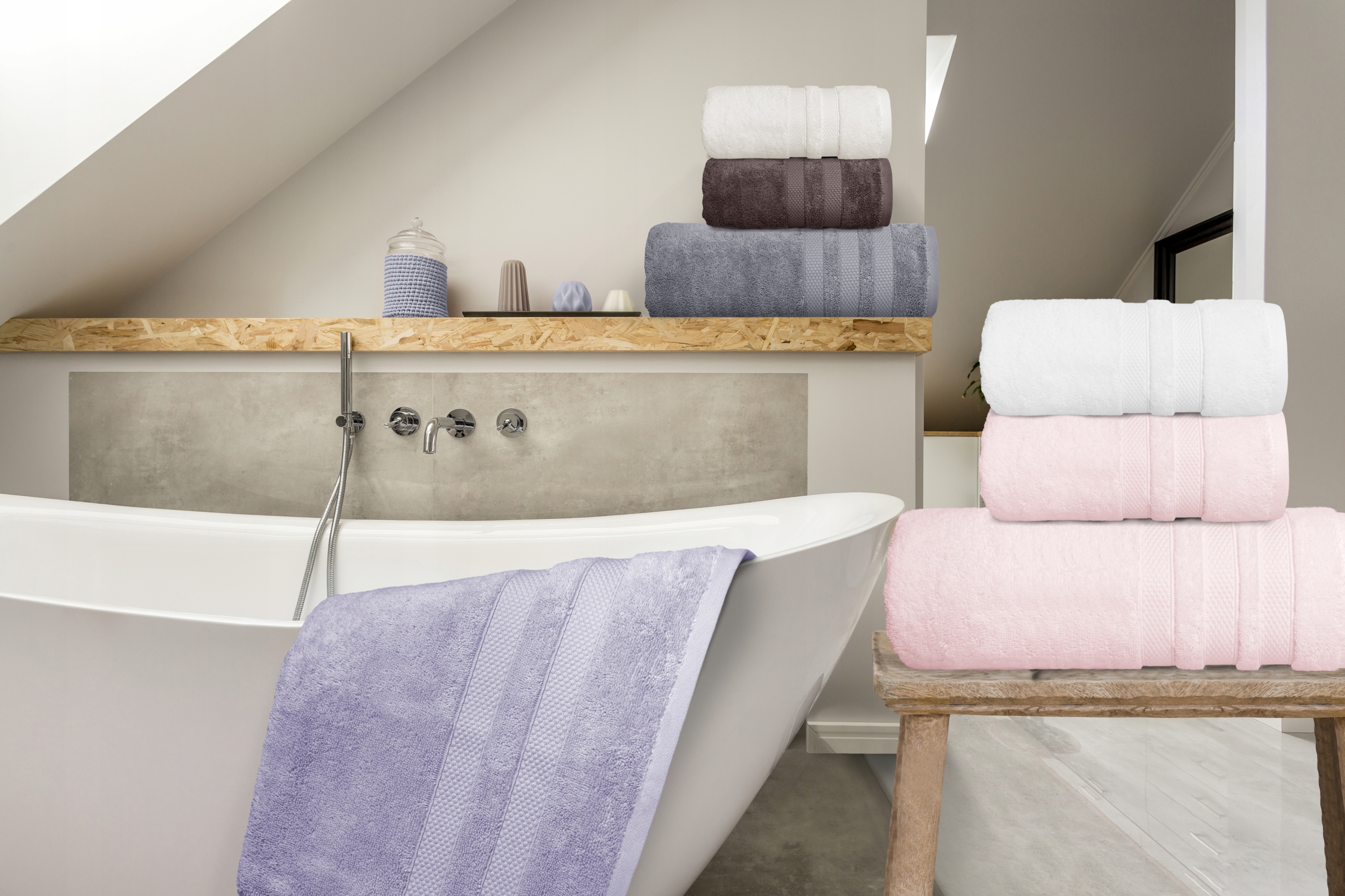 Ręcznik River 70x130 gruby bawełna Greno brązowy