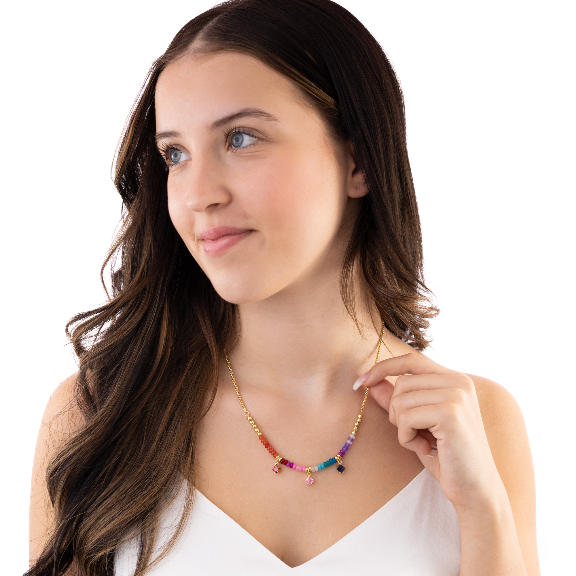 Colier, Little Angel, J848, multicolor, 52 cm, cupru, aur - eMAG.ro
