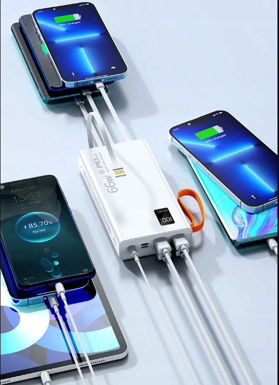 POWERBANK 30000MAH PD 66W 4xUSB USB-C QC FASTCHARG