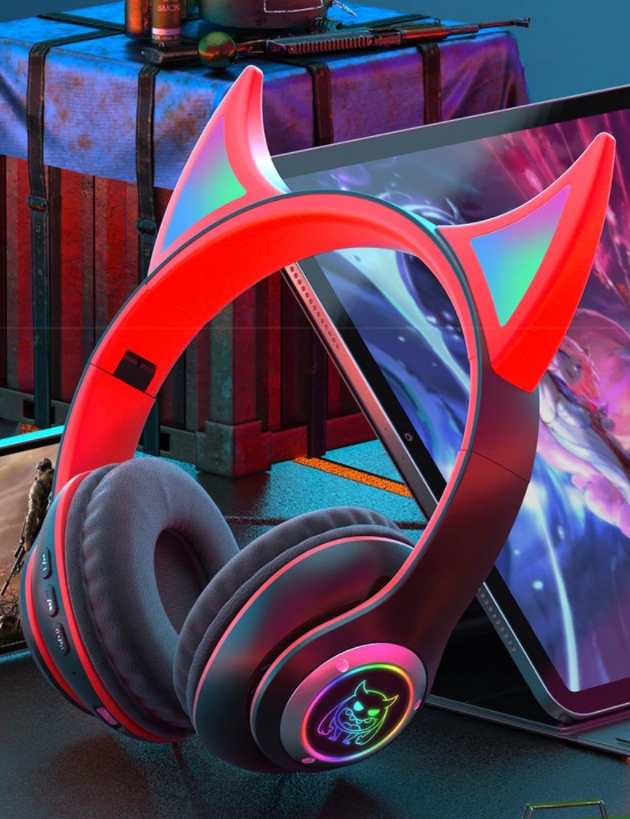 SŁUCHAWKI BEZPRZEWODOWE ŚWIECĄCE DEVIL BLUETOOTH