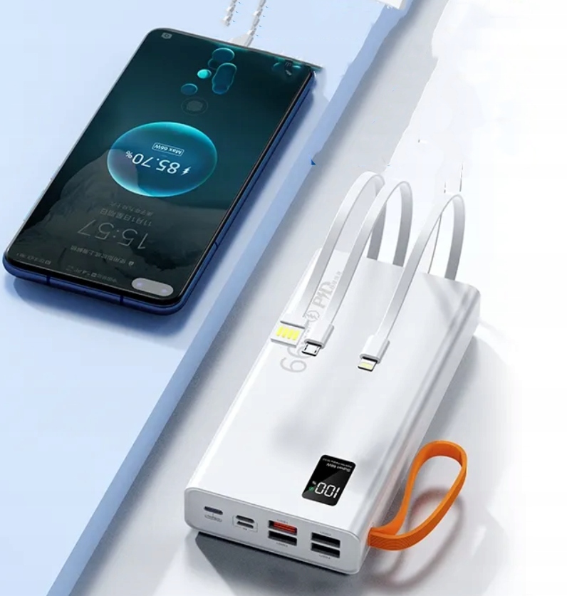 POWERBANK 30000MAH PD 66W 4xUSB USB-C QC FASTCHARG