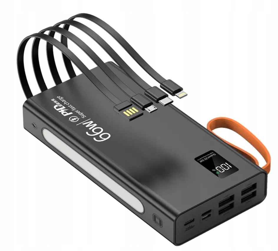 POWERBANK 30000MAH PD 66W 4xUSB USB-C QC FASTCHARG