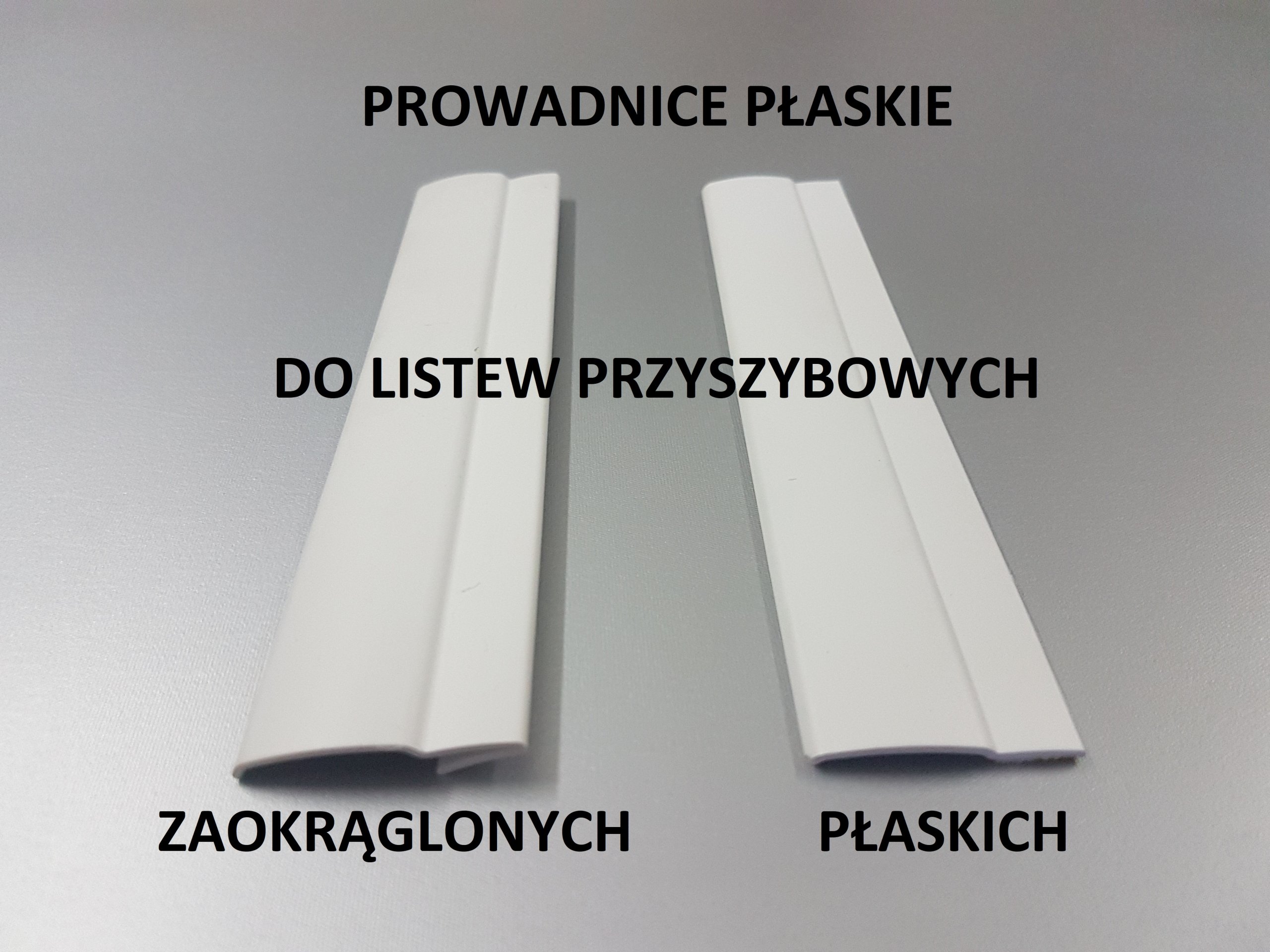 Prowadnice PCV z taśmą 2 szt płaskie