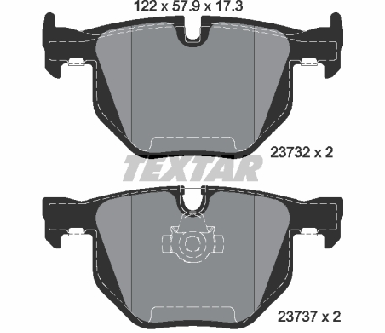 klocki tył BMW E60 E61 E63 520d 530d 520i TEXTAR