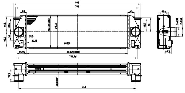 intercooler Sprinter CDI 2006- VW Crafter 2.5 Tdi