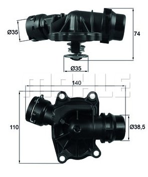 termostat BMW E39 525d 530d X5 E53 E46 330dTI23388