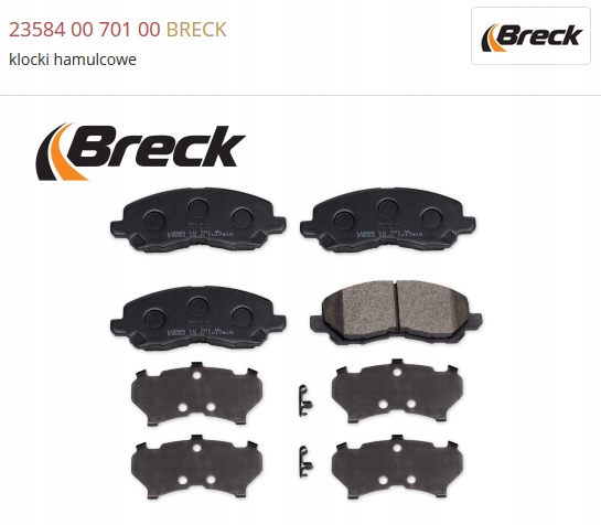 hamulce przód Mitsubishi Lancer SPACE RUNNER