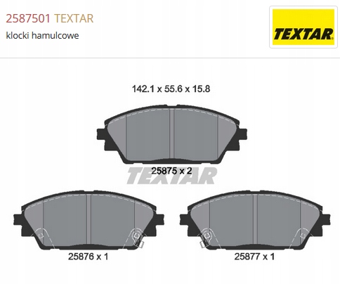 hamulce przód Mazda CX-3 TEXTAR 280mm