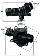 termostat BMW E87 120d E90 320d E60 520d 525d BEHR