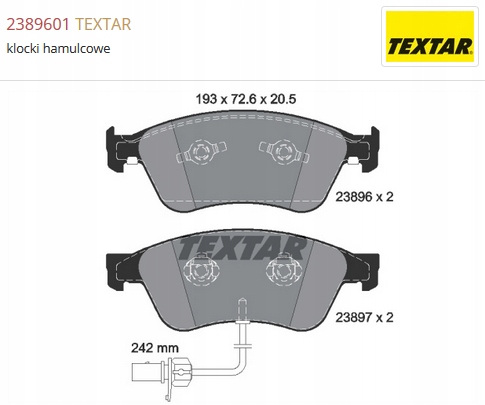 klocki przód przednie Audi A8 4E TEXTAR 2389601