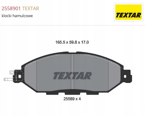 klocki przód Infinity F50 Pathfinder TEXTAR OE