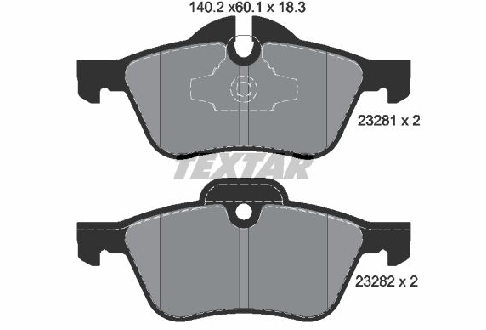 klocki przód MINI COOPER ONE TEXTAR 2328101 OE