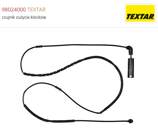 TEXTAR KLOCKI TYŁ + CZUJNIK BMW 3 E46 Z4 oryginał