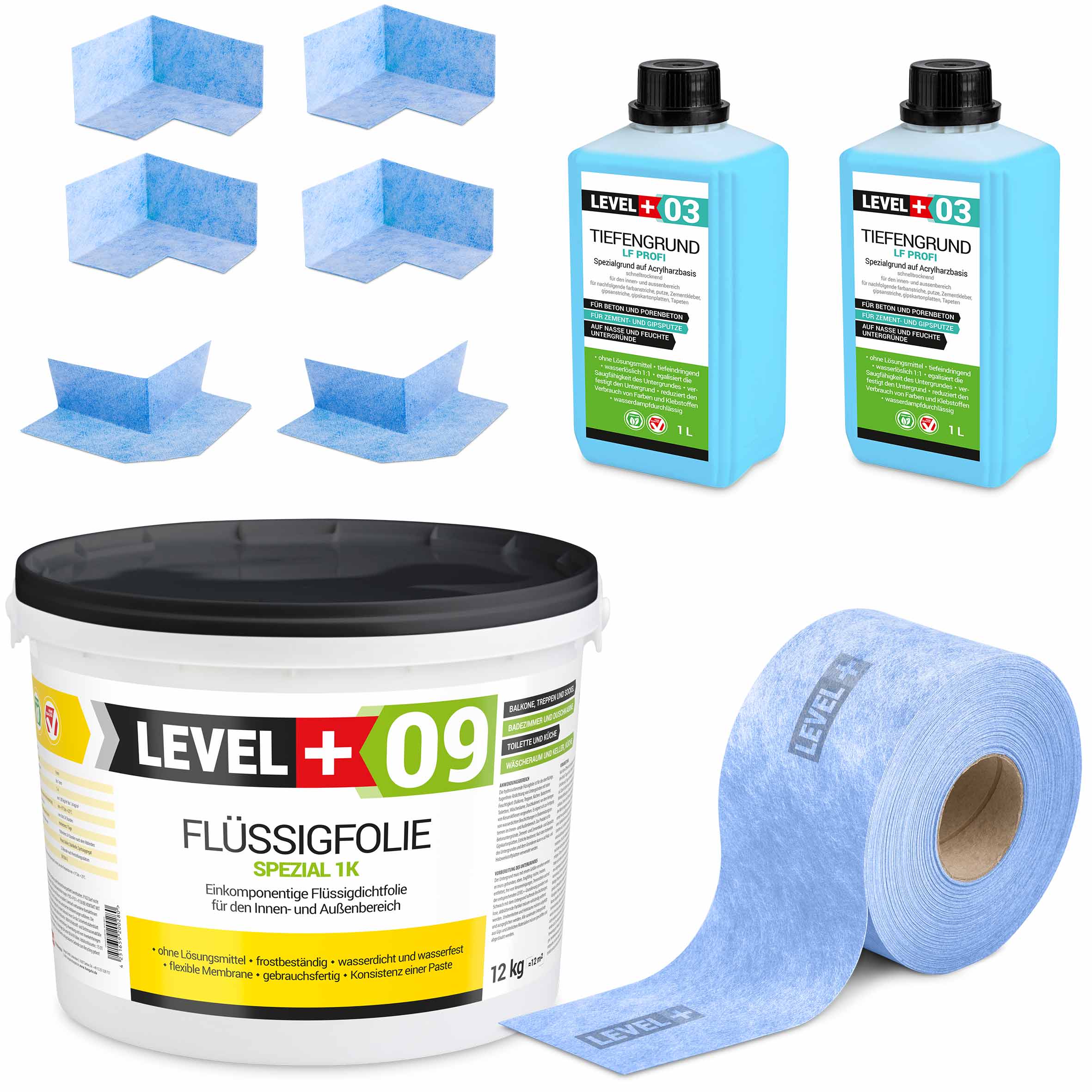 Folia w płynie 12kg Hydroizolacja na Zewnątrz Zestaw Taśma 10m Mankiet