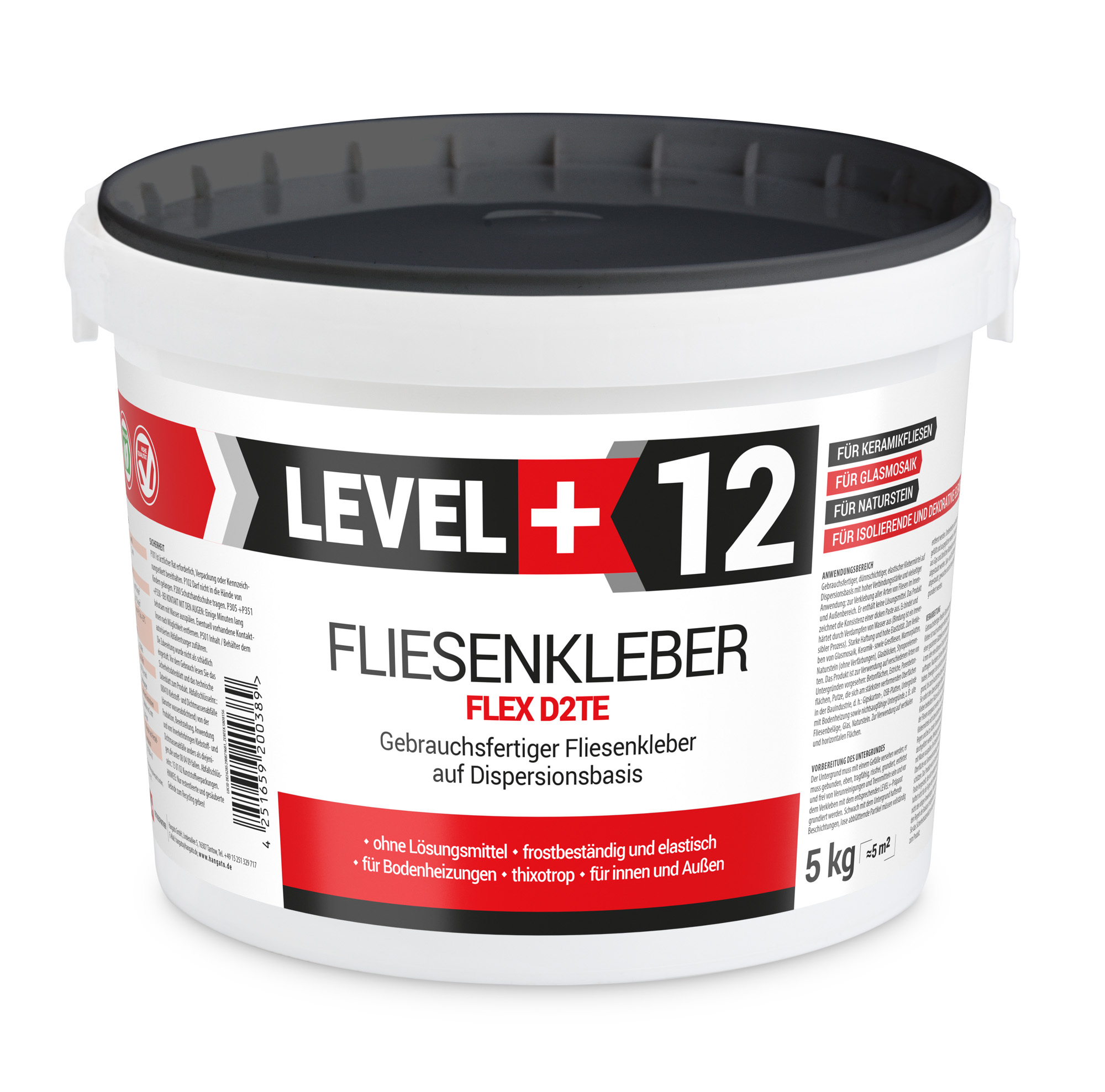 Gotowy Klej do Płytek 5kg Biały Flex Level+12