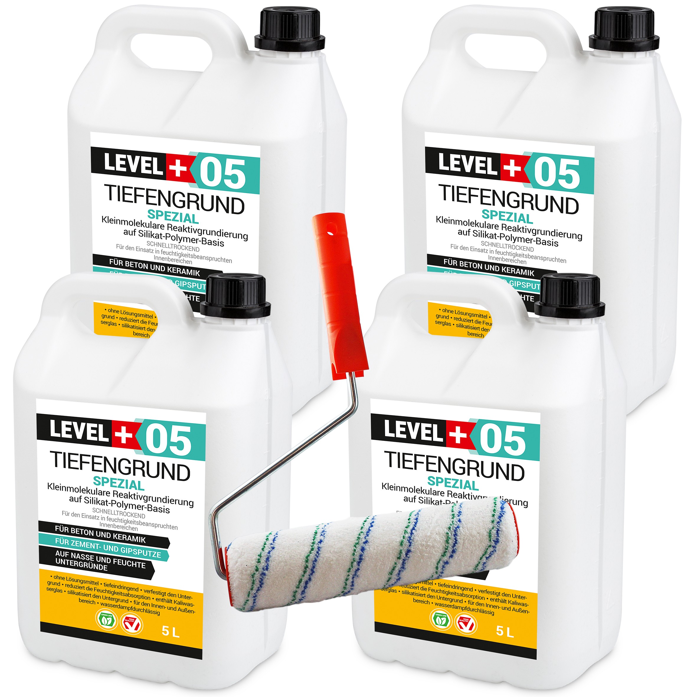 Grunt Krzemianujący 20L Grunt Duży Wałek Malarski