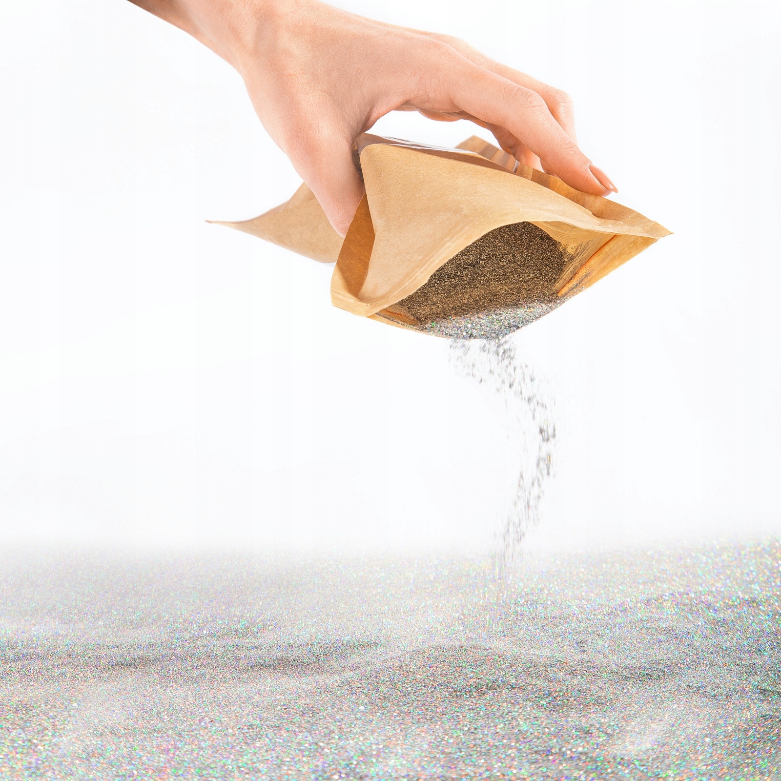 Brokat holograficzny do farb slime srebrny 200g