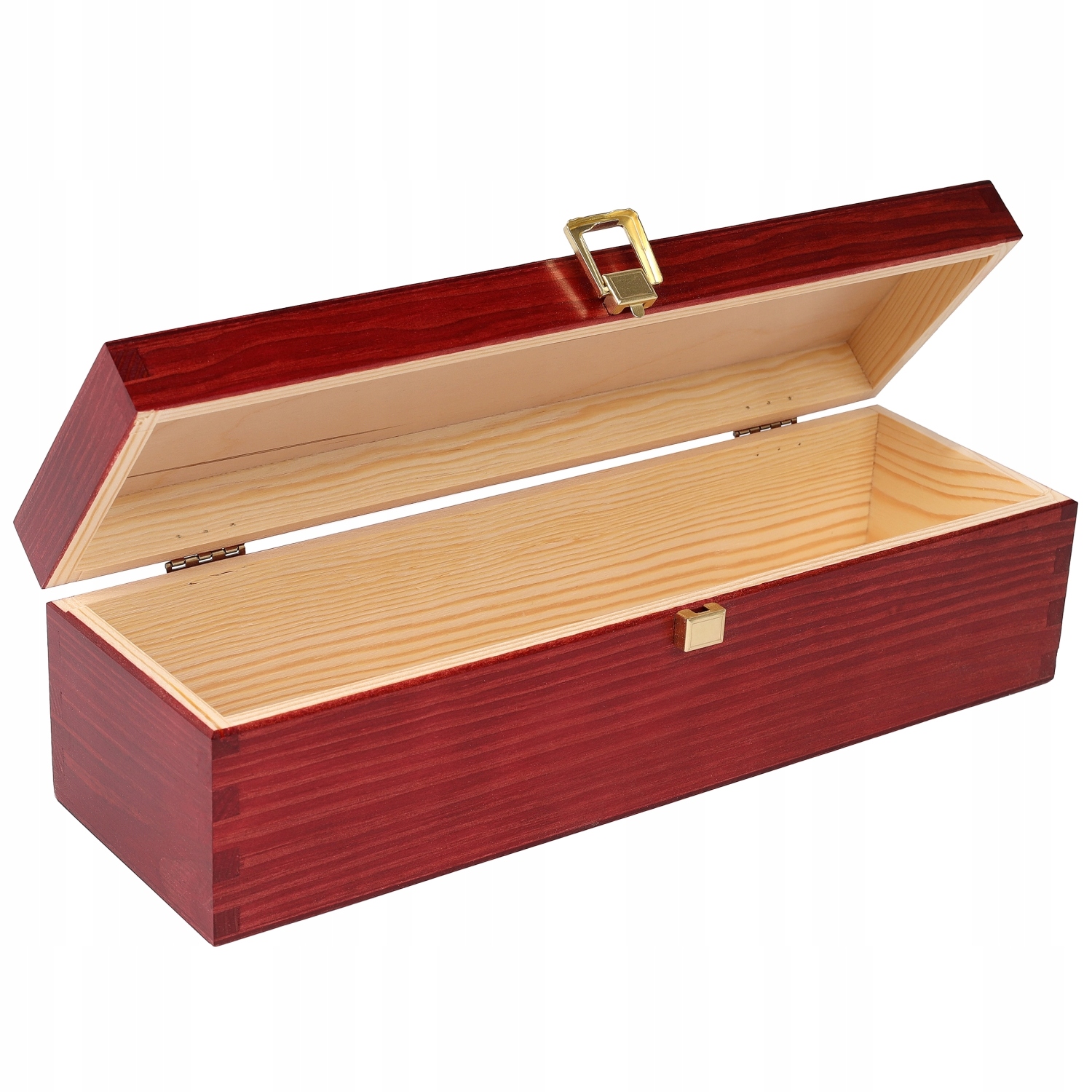 Pudełko drewniane na wino mahoniowe decoupage