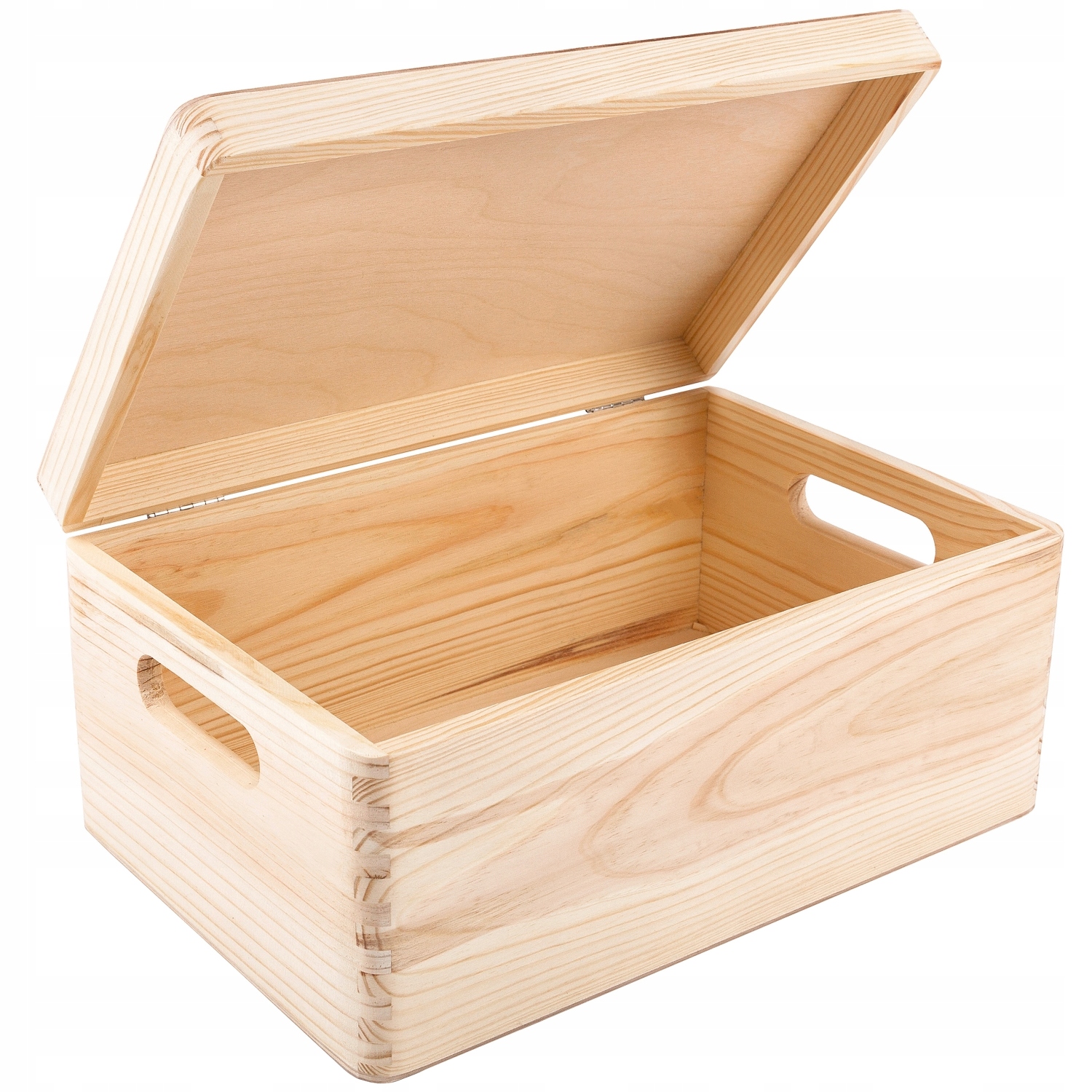 Pudełko drewniane skrzynka z uchwytami 30x20x14 cm