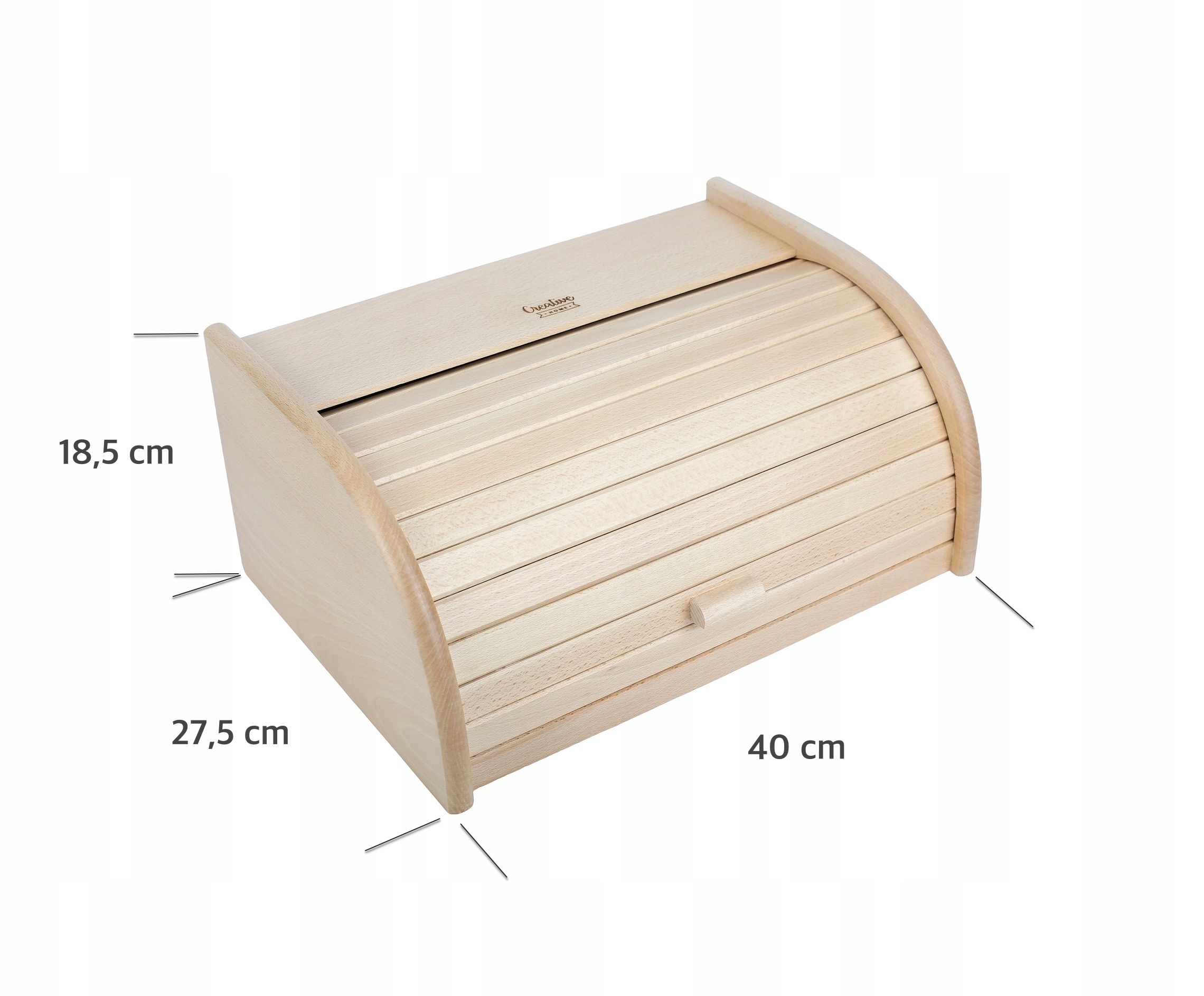 Drewniany chlebak pojemnik na chleb pieczywo duży