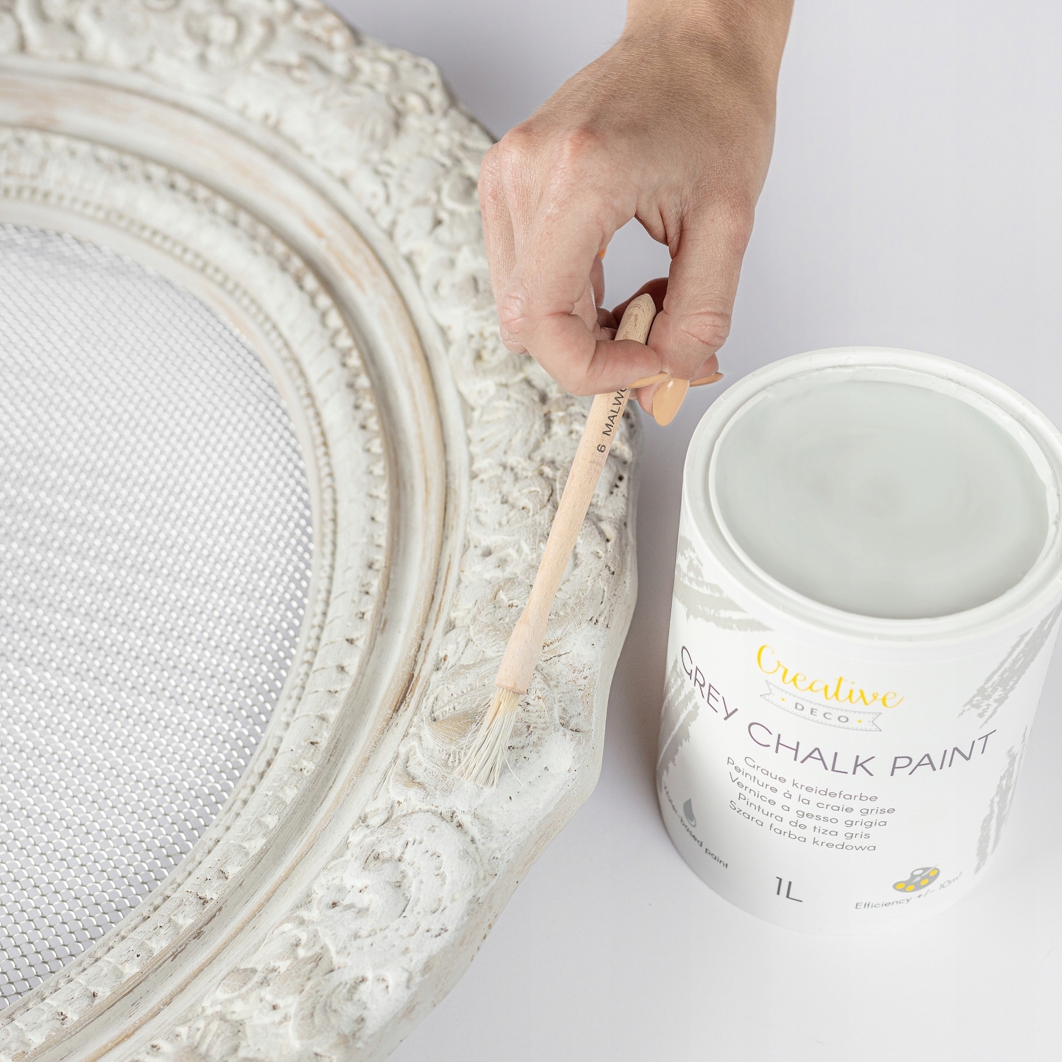 Farba kredowa szara do mebli drewna 1000 ml