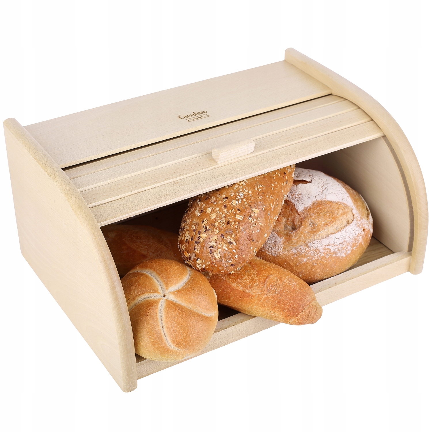 Drewniany chlebak pojemnik na chleb pieczywo duży