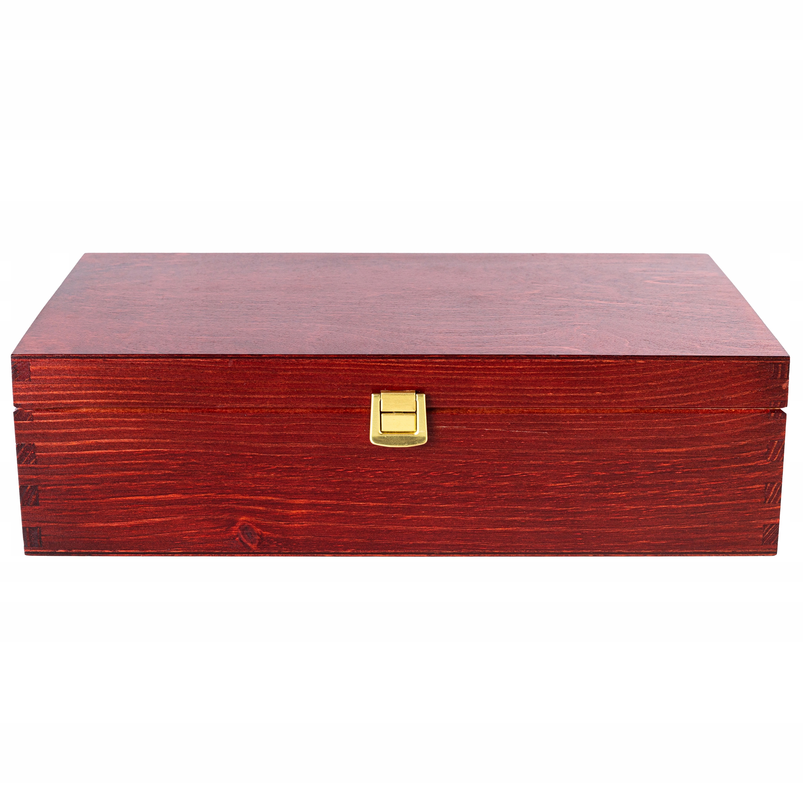 Pudełko drewniane na wina mahoniowe decoupage