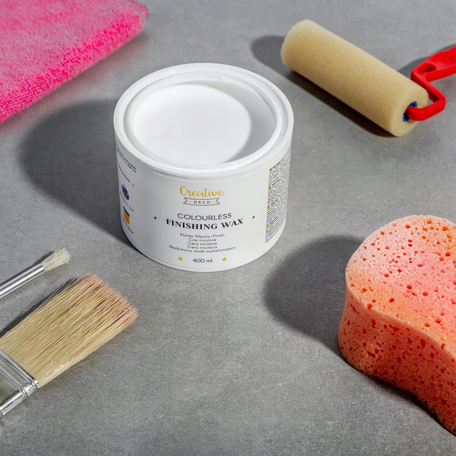 Wosk do mebli drewna bezbarwny 400 ml