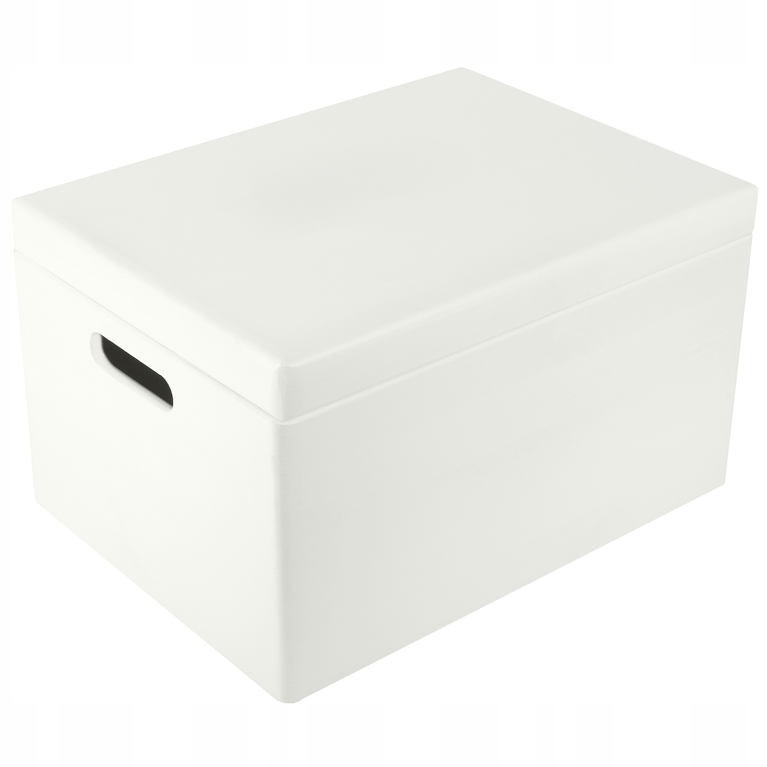 Pudełko drewniane białe z uchwytami 40x30x24 cm