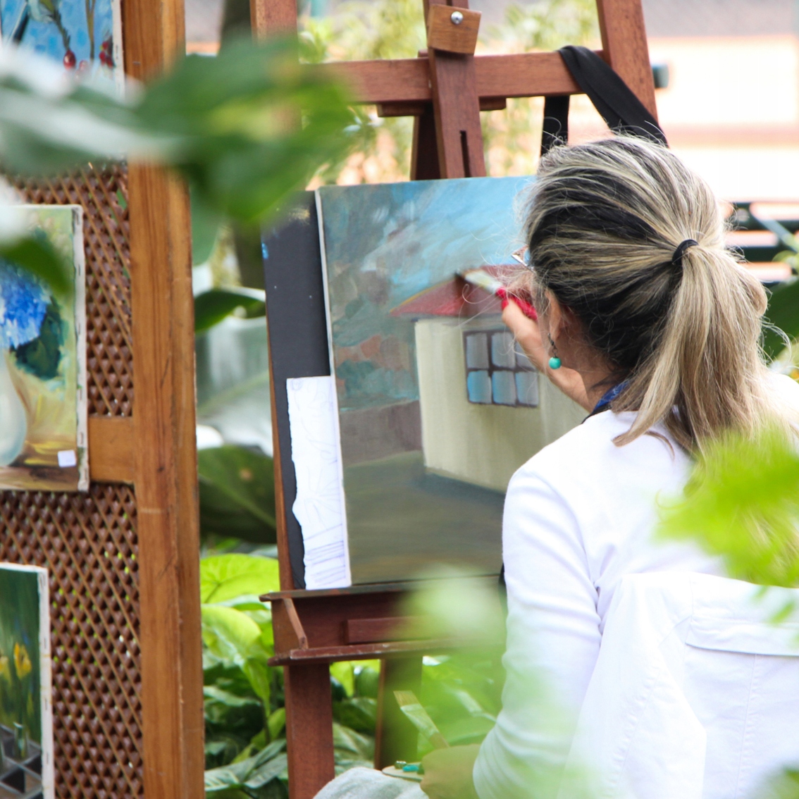 Drewniane podobrazie płótno malarskie 20x20cm 8szt