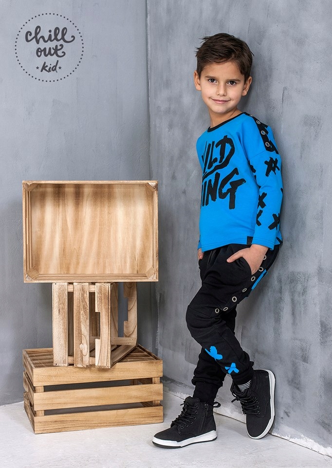 Dres dla chłopca niebieski 98 104