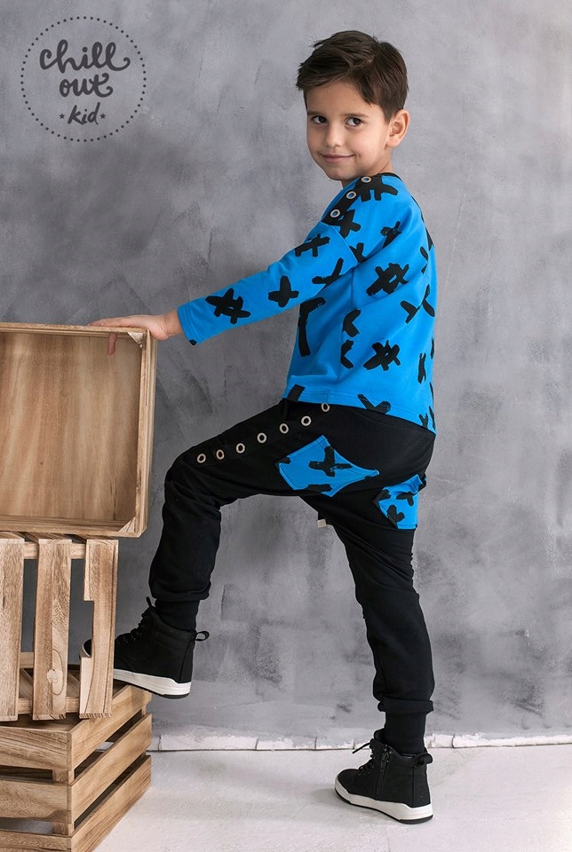 Dres dla chłopca niebieski 98 104
